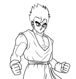 como desenhar o gohan